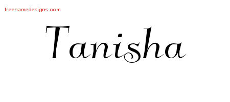 Elegant Name Tattoo Designs Tanisha Free Graphic