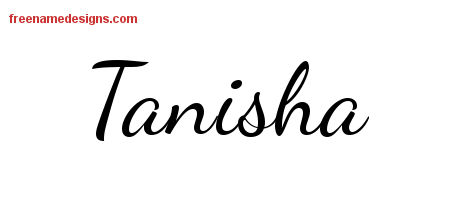 Lively Script Name Tattoo Designs Tanisha Free Printout