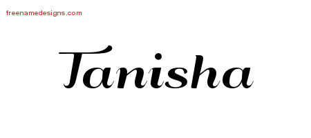 Art Deco Name Tattoo Designs Tanisha Printable