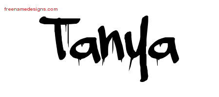 Graffiti Name Tattoo Designs Tanya Free Lettering