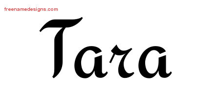 Calligraphic Stylish Name Tattoo Designs Tara Download Free
