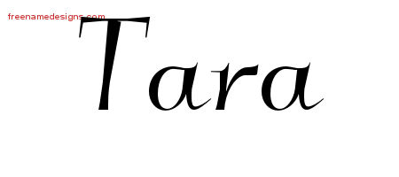 Elegant Name Tattoo Designs Tara Free Graphic