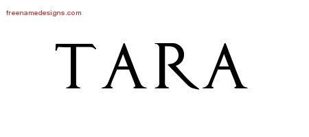 Regal Victorian Name Tattoo Designs Tara Graphic Download