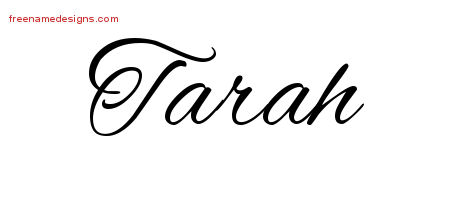 Cursive Name Tattoo Designs Tarah Download Free