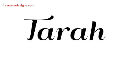 Art Deco Name Tattoo Designs Tarah Printable