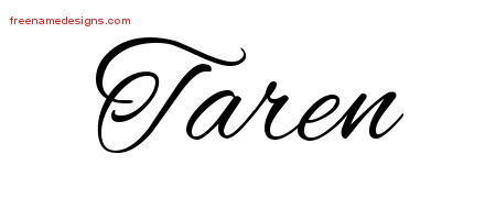 Cursive Name Tattoo Designs Taren Download Free