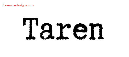 Typewriter Name Tattoo Designs Taren Free Download