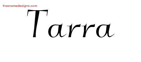 Elegant Name Tattoo Designs Tarra Free Graphic