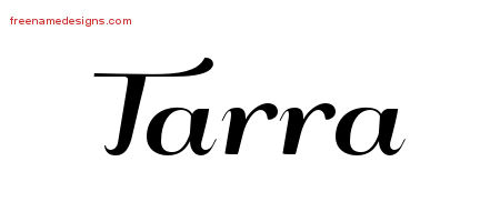 Art Deco Name Tattoo Designs Tarra Printable