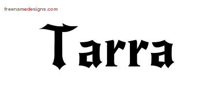 Gothic Name Tattoo Designs Tarra Free Graphic