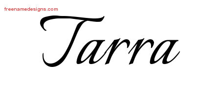 Calligraphic Name Tattoo Designs Tarra Download Free