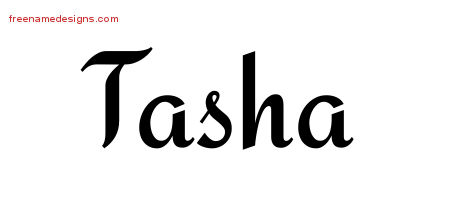 Calligraphic Stylish Name Tattoo Designs Tasha Download Free