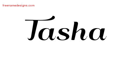 Art Deco Name Tattoo Designs Tasha Printable