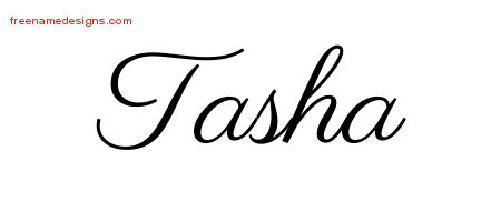 Classic Name Tattoo Designs Tasha Graphic Download