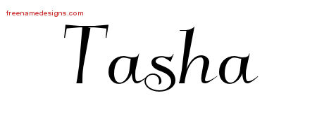 Elegant Name Tattoo Designs Tasha Free Graphic