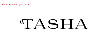 Flourishes Name Tattoo Designs Tasha Printable