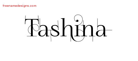 Decorated Name Tattoo Designs Tashina Free