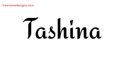 Calligraphic Stylish Name Tattoo Designs Tashina Download Free