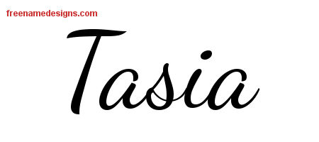 Lively Script Name Tattoo Designs Tasia Free Printout