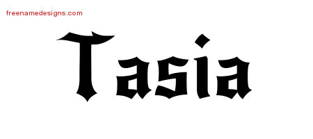 Gothic Name Tattoo Designs Tasia Free Graphic
