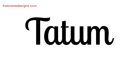 Handwritten Name Tattoo Designs Tatum Free Download