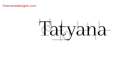 Decorated Name Tattoo Designs Tatyana Free