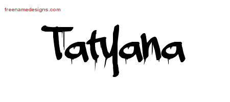 Graffiti Name Tattoo Designs Tatyana Free Lettering