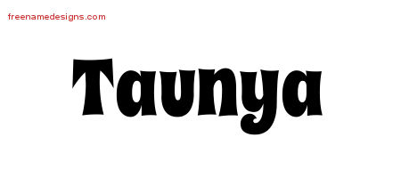 Groovy Name Tattoo Designs Taunya Free Lettering