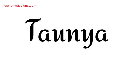 Calligraphic Stylish Name Tattoo Designs Taunya Download Free