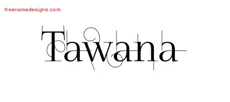 Decorated Name Tattoo Designs Tawana Free