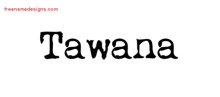 Vintage Writer Name Tattoo Designs Tawana Free Lettering