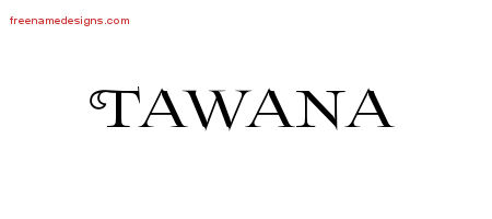 Flourishes Name Tattoo Designs Tawana Printable