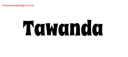 Groovy Name Tattoo Designs Tawanda Free Lettering