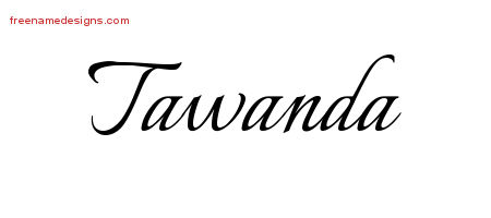 Calligraphic Name Tattoo Designs Tawanda Download Free