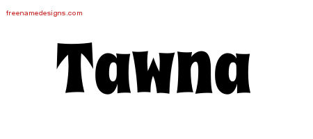 Groovy Name Tattoo Designs Tawna Free Lettering