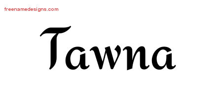 Calligraphic Stylish Name Tattoo Designs Tawna Download Free