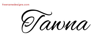 Cursive Name Tattoo Designs Tawna Download Free