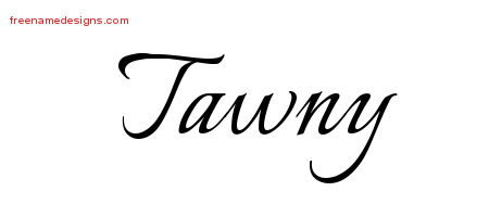 Calligraphic Name Tattoo Designs Tawny Download Free