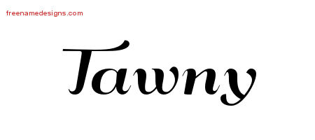 Art Deco Name Tattoo Designs Tawny Printable