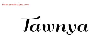 Art Deco Name Tattoo Designs Tawnya Printable