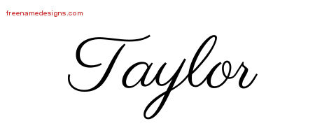 Classic Name Tattoo Designs Taylor Printable