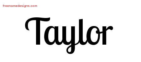 Handwritten Name Tattoo Designs Taylor Free Printout