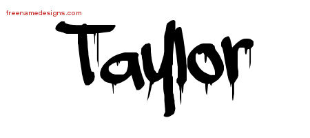 Graffiti Name Tattoo Designs Taylor Free