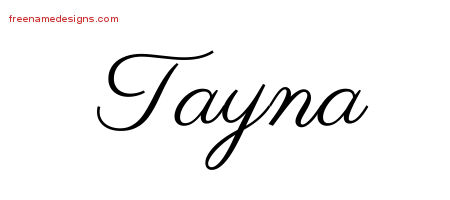 Classic Name Tattoo Designs Tayna Graphic Download