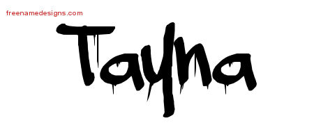 Graffiti Name Tattoo Designs Tayna Free Lettering