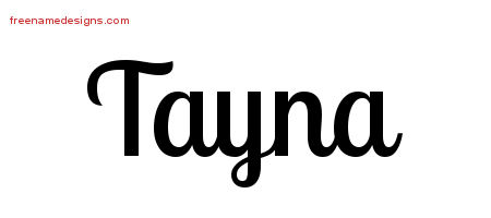Handwritten Name Tattoo Designs Tayna Free Download