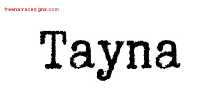 Typewriter Name Tattoo Designs Tayna Free Download