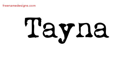 Vintage Writer Name Tattoo Designs Tayna Free Lettering