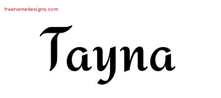 Calligraphic Stylish Name Tattoo Designs Tayna Download Free