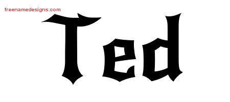 Gothic Name Tattoo Designs Ted Download Free